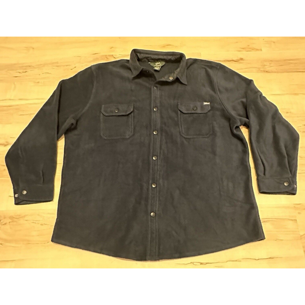 Woolrich Shirt Mens XXL Shirt Polartec‎ Fleece Button Up Long Sleeve Navy